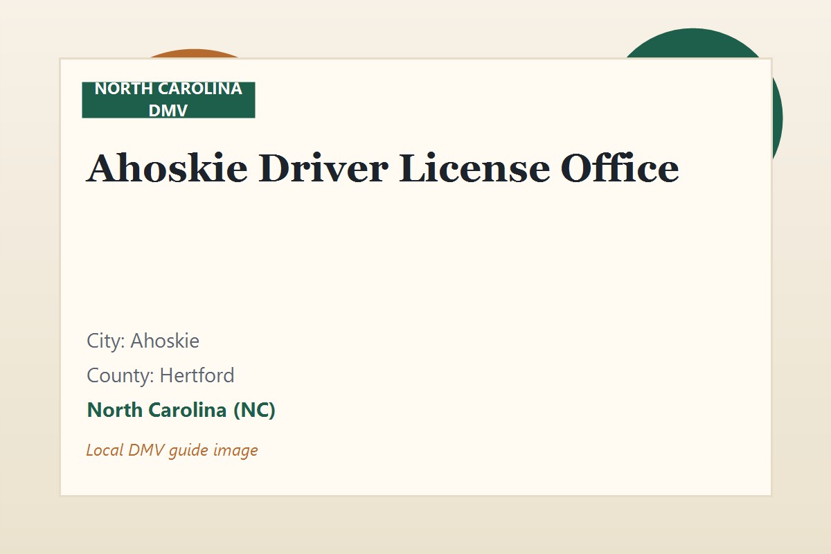 Ahoskie Driver License Office