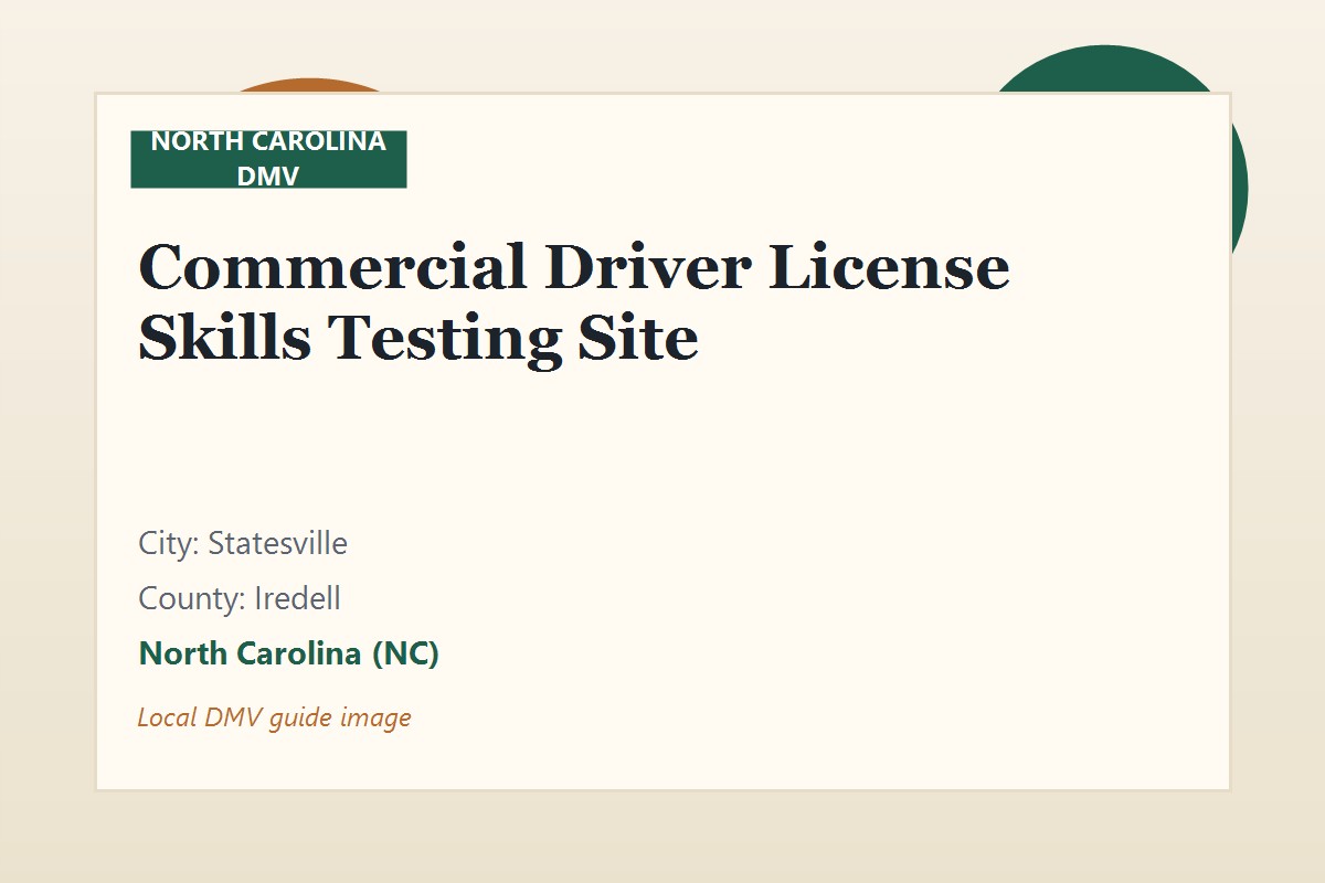 Commercial Driver License Skills Testing Site