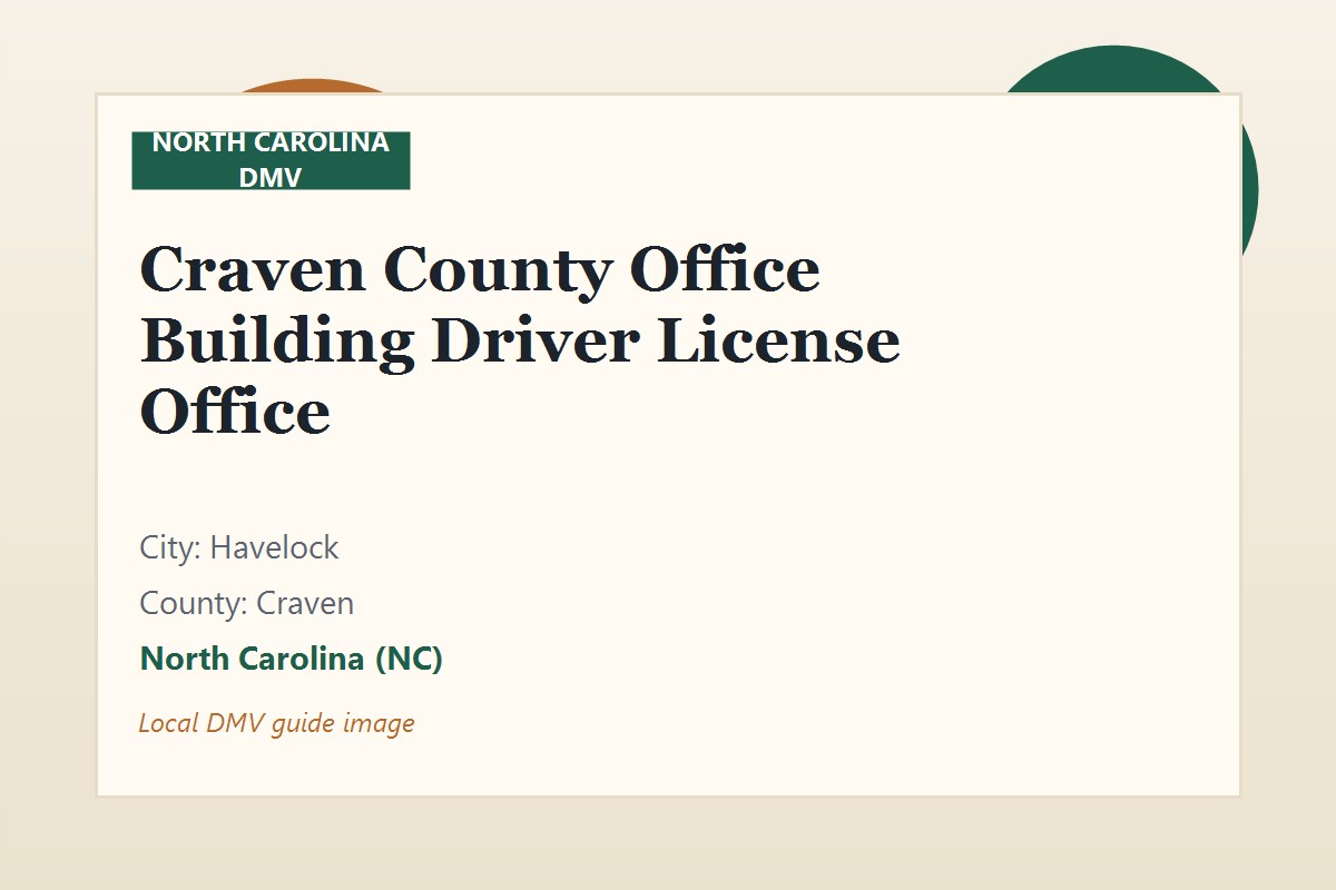 Craven County Office Building Driver License Office