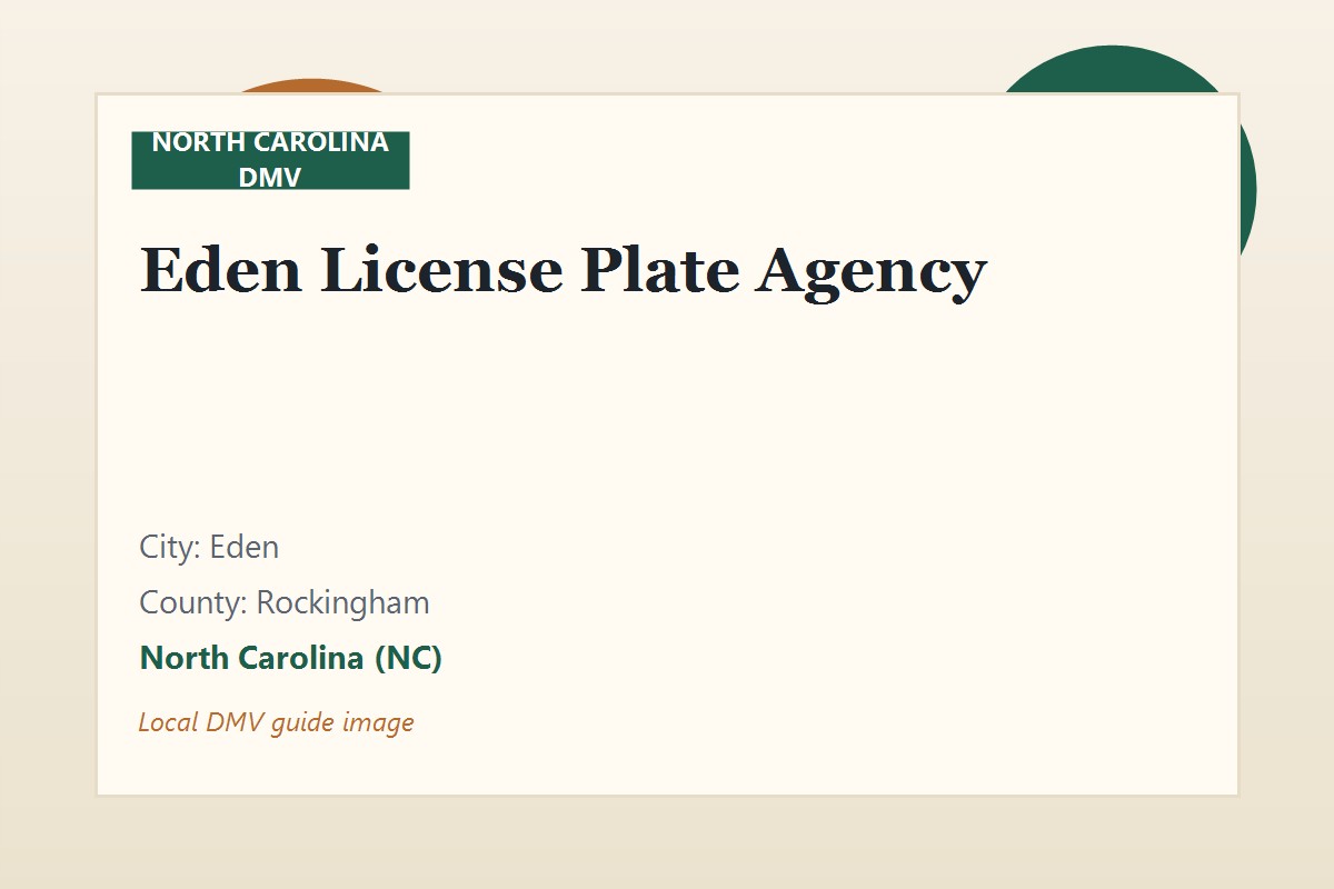 Eden License Plate Agency