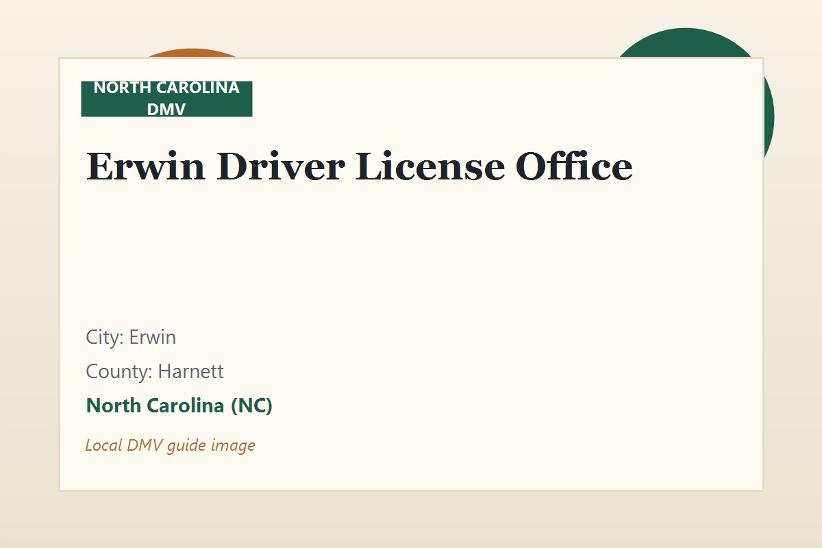 Erwin Driver License Office