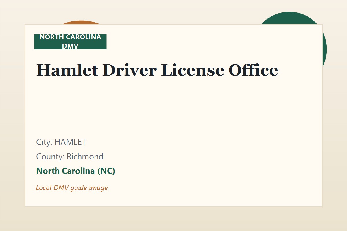Hamlet Driver License Office
