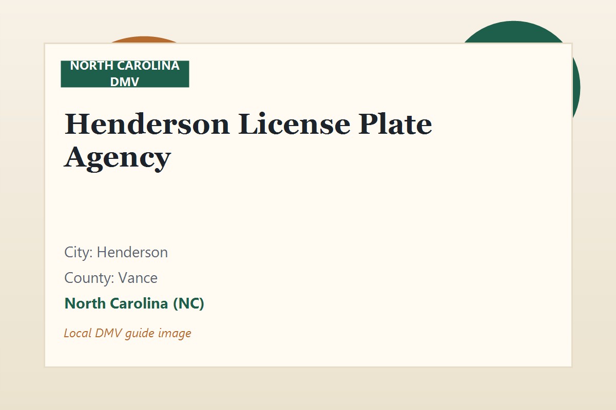 Henderson License Plate Agency
