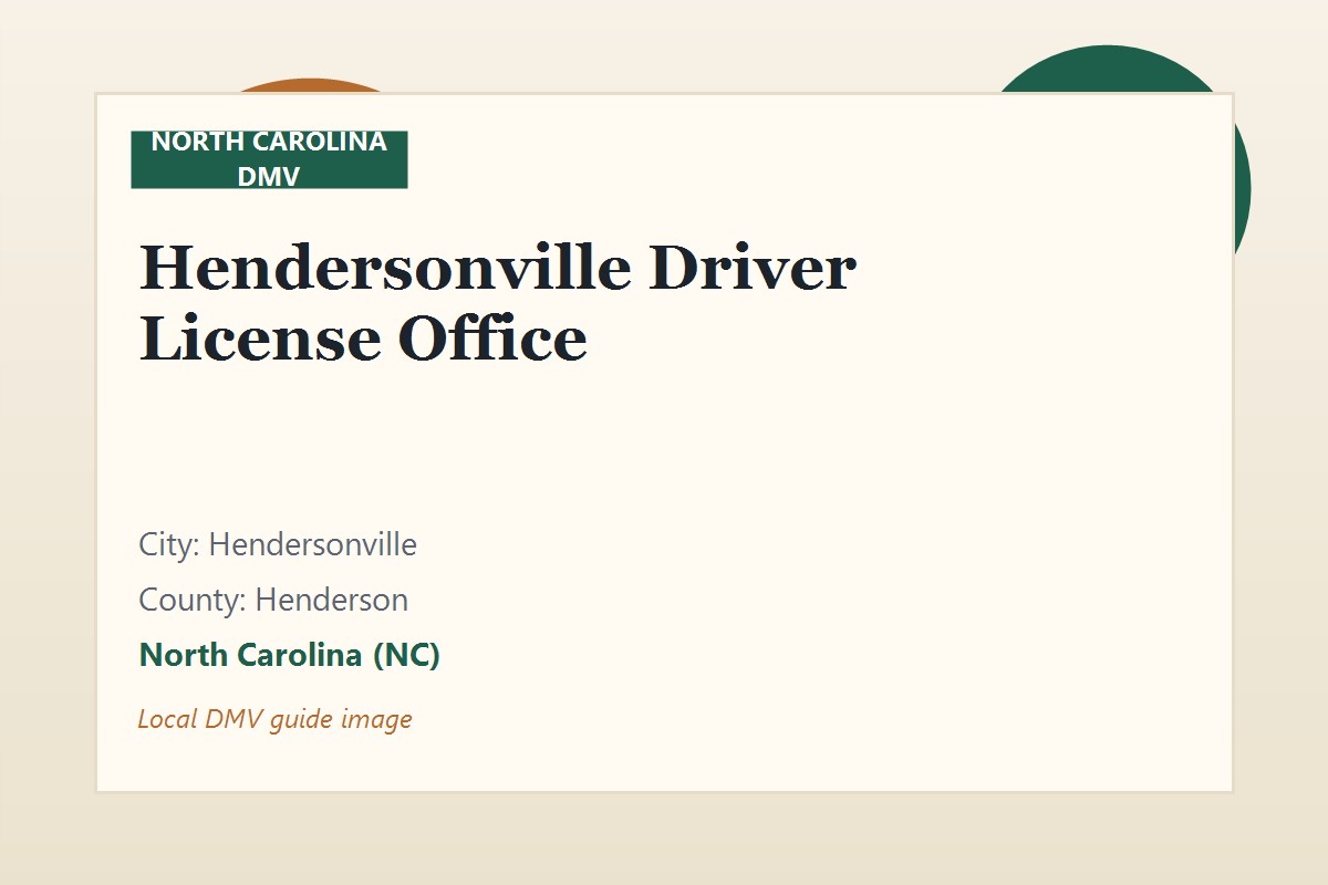 Hendersonville Driver License Office