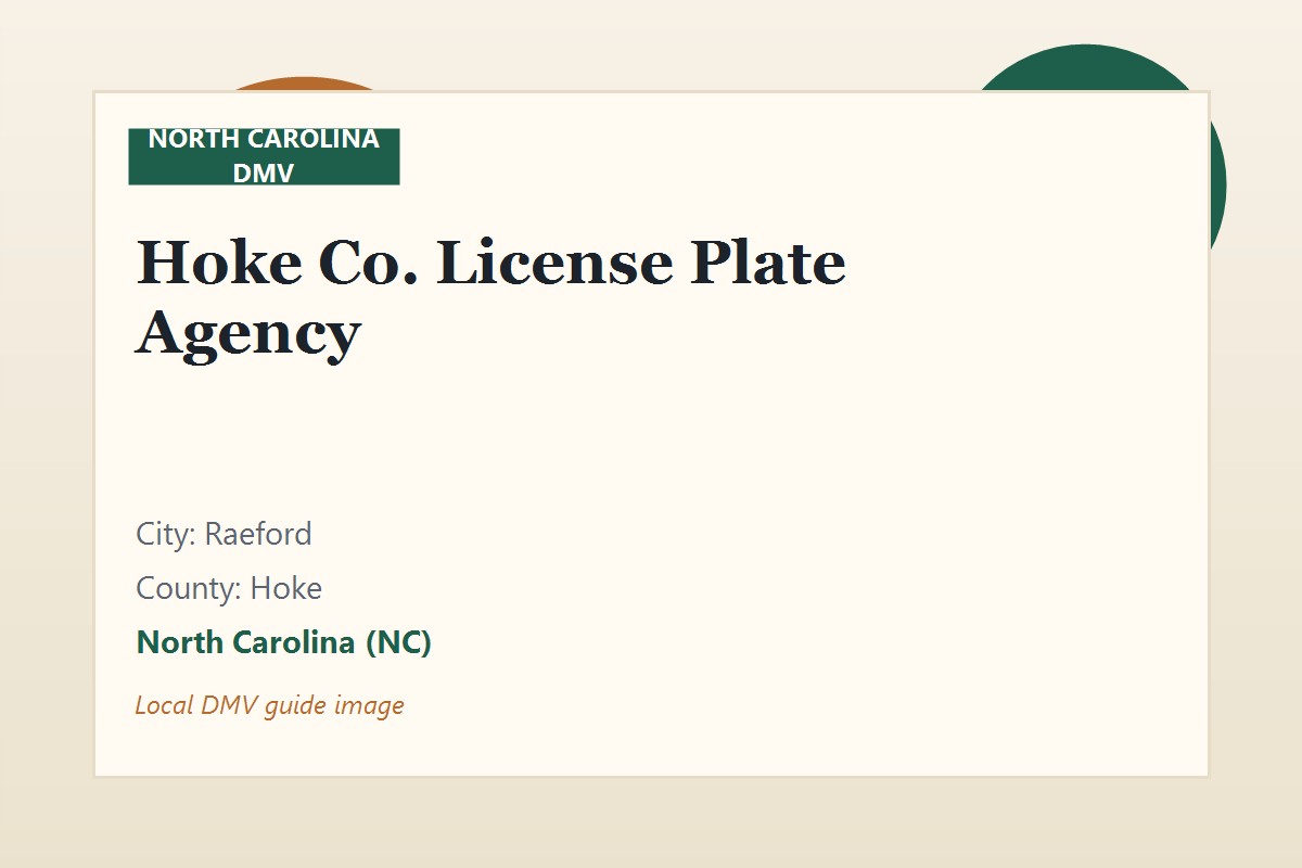 Hoke Co. License Plate Agency