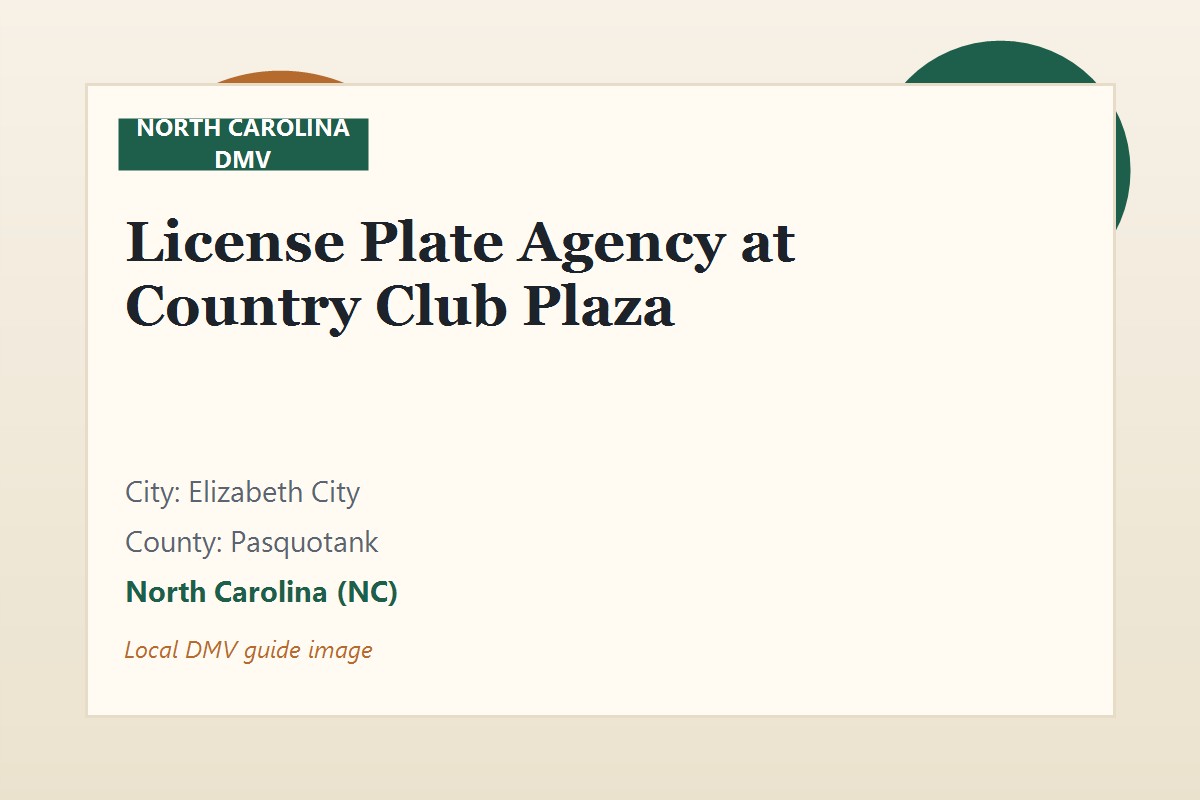 License Plate Agency at Country Club Plaza