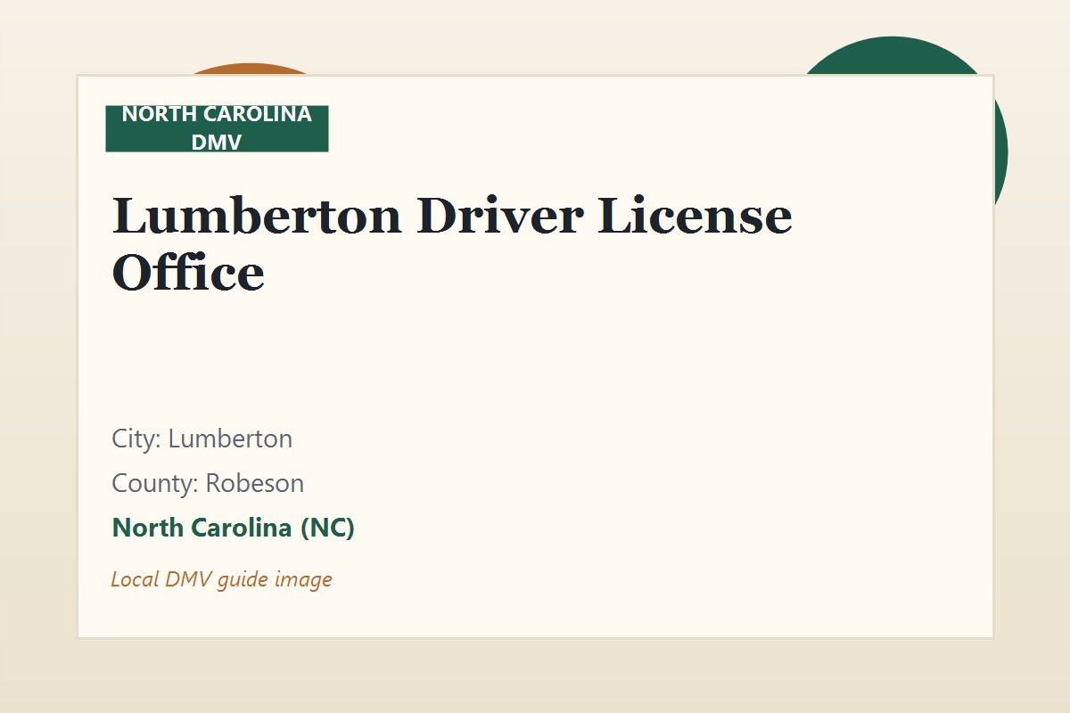 Lumberton Driver License Office
