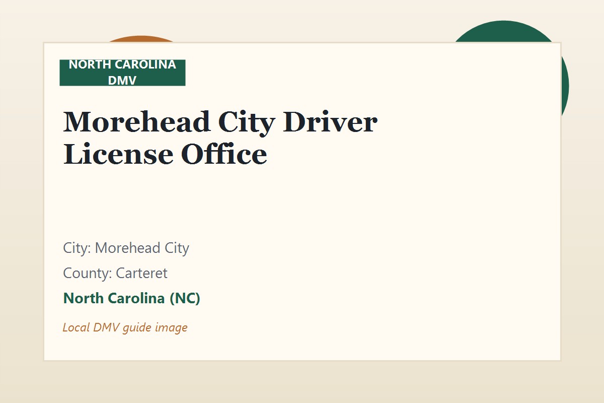Morehead City Driver License Office