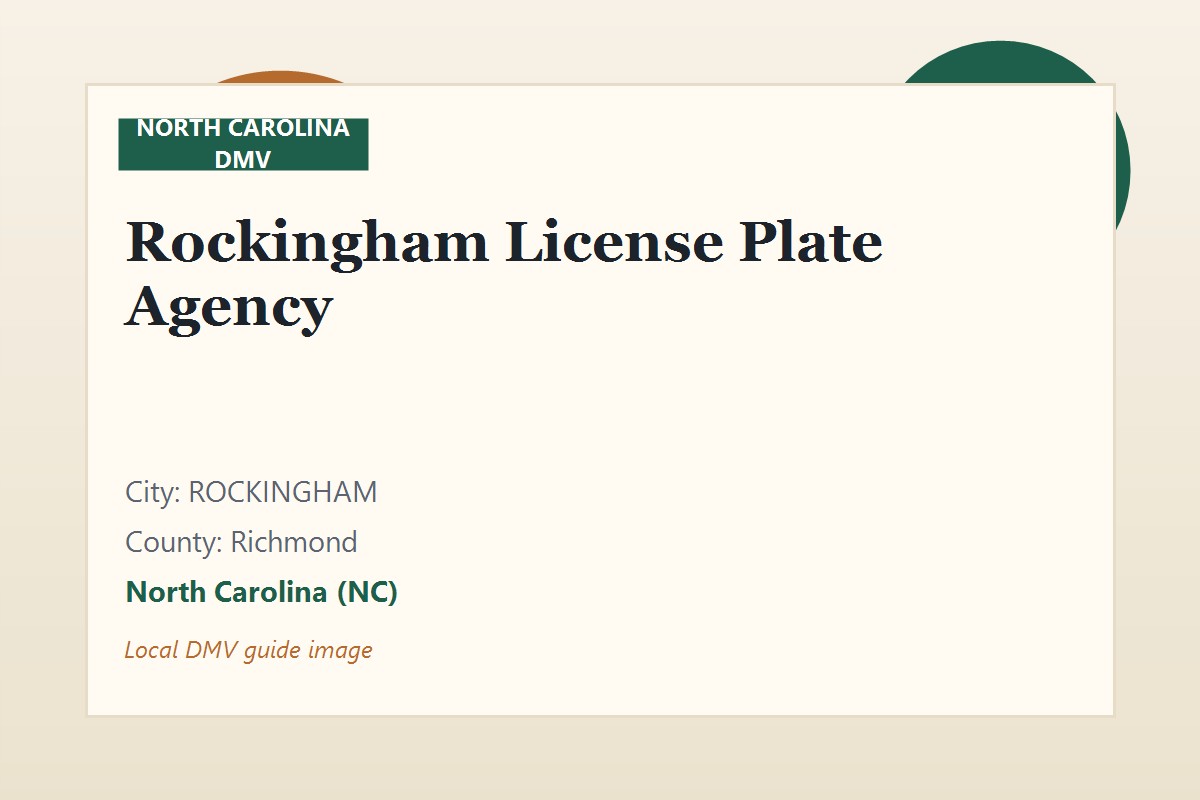 Rockingham License Plate Agency