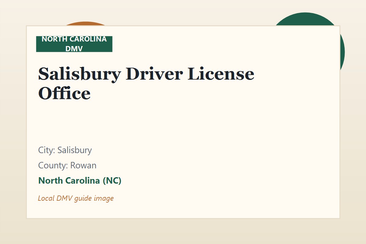Salisbury Driver License Office