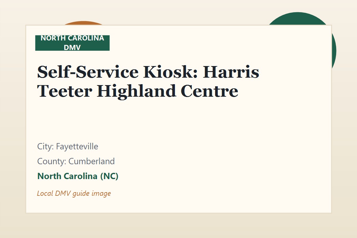 Self-Service Kiosk: Harris Teeter Highland Centre