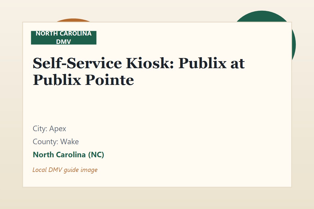Self-Service Kiosk: Publix at Publix Pointe