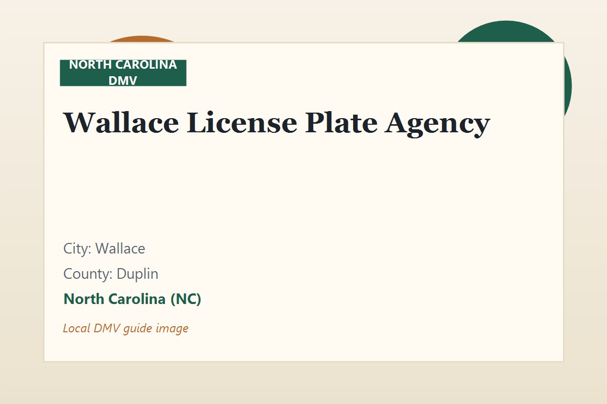 Wallace License Plate Agency